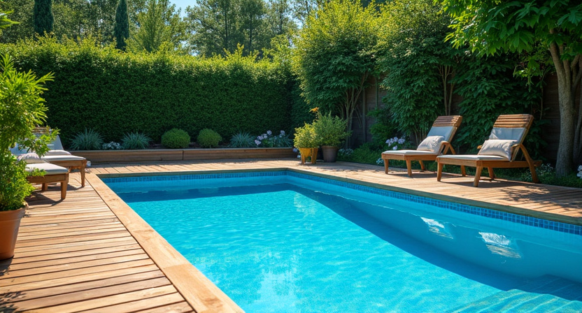 Liner bleu neuf, étanchéité refaite